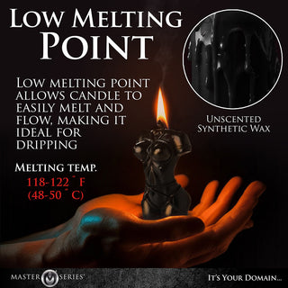 Master Series Bound Goddess Drip Candle Black - Horny Stoner