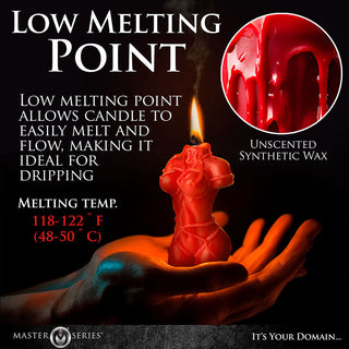 Master Series Bound Goddess Drip Candle Red - Horny Stoner
