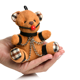 Master Series Gagged Teddy Bear Keychain - Horny Stoner