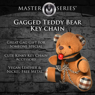 Master Series Gagged Teddy Bear Keychain - Horny Stoner