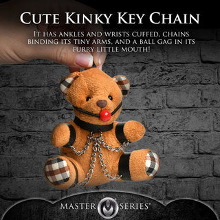 Master Series Gagged Teddy Bear Keychain - Horny Stoner