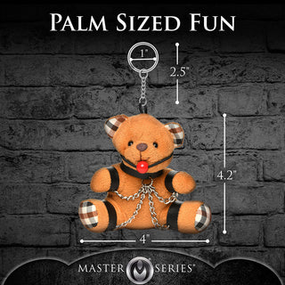 Master Series Gagged Teddy Bear Keychain - Horny Stoner