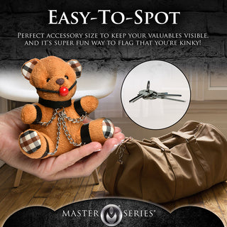 Master Series Gagged Teddy Bear Keychain - Horny Stoner