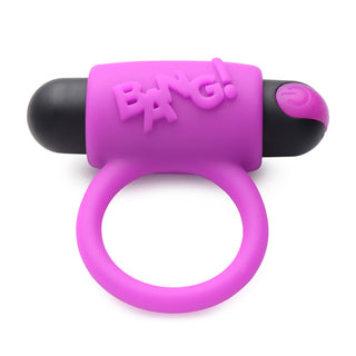BANG! Couple's Love Ring, Finger Vibe, Bullet & Blindfold Kit - Purple