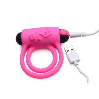 BANG! Silicone Cock Ring & Bullet with Remote Control