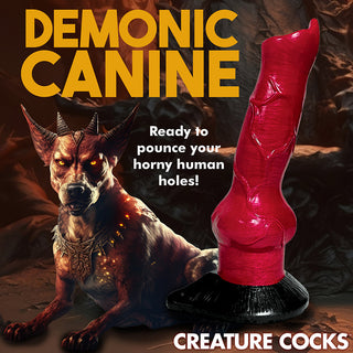 Creature Cocks Hell-Hound Canine Penis Silicone Dildo - Horny Stoner