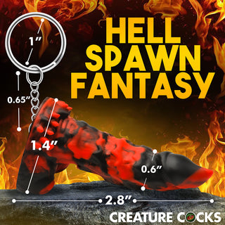 Creature Cocks Fire Demon Keychain - Horny Stoner