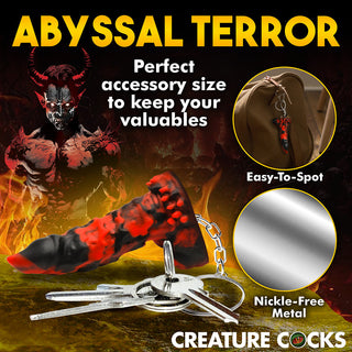 Creature Cocks Fire Demon Keychain - Horny Stoner