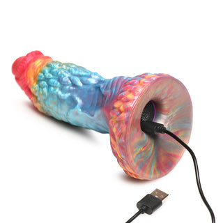 Creature Cocks Rainbow Phoenix Vibrating Silicone Dildo - Horny Stoner