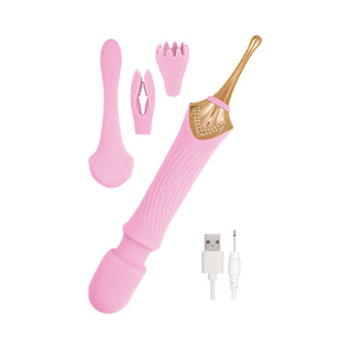 Goddess Pink Elegance Massager Pink - Horny Stoner