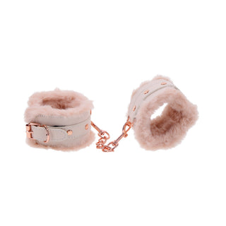 Sportsheets Sex & Mischief Peaches 'n CreaMe Fur Handcuffs - Horny Stoner
