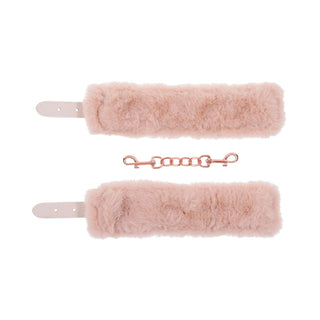 Sportsheets Sex & Mischief Peaches 'n CreaMe Fur Handcuffs - Horny Stoner