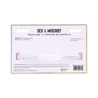 Sportsheets Sex & Mischief Peaches 'n CreaMe Blindfold - Horny Stoner