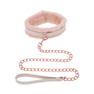 Sportsheets Sex & Mischief Peaches 'n CreaMe Fur Collar & Leash - Horny Stoner