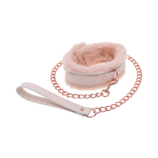 Sportsheets Sex & Mischief Peaches 'n CreaMe Fur Collar & Leash - Horny Stoner