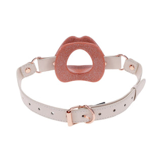 Sportsheets Sex & Mischief Peaches 'n CreaMe Silicone Lips Gag - Horny Stoner