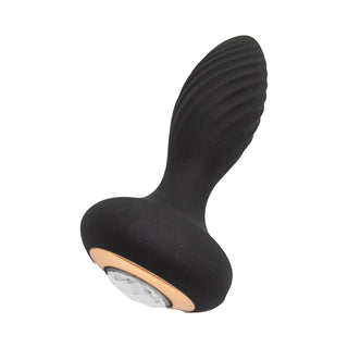 Goddess Diamond Vibrating Plug Black - Horny Stoner