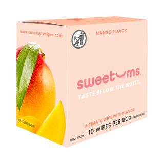 Sweetums Mango Flavored Intimate Wipes - 10-Pack