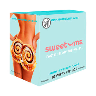 Sweetums Cinnamon Bun Flavor Intimate Wipes - 10-Pack