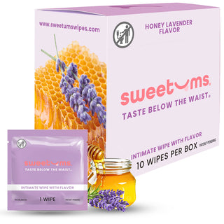 Sweetums Honey Lavender Intimate Wipes - 10-Pack