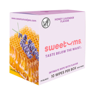 Sweetums Honey Lavender Intimate Wipes - 10-Pack