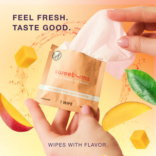 Sweetums Grape Flavor Intimate Wipes - 10-Pack for Refreshing Cleanliness