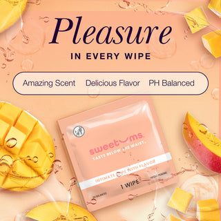 Sweetums Grape Flavor Intimate Wipes - 10-Pack for Refreshing Cleanliness