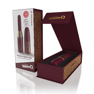 Screaming O My Secret Premium Rechargeable Vibrating Lipstick Merlot - Horny Stoner