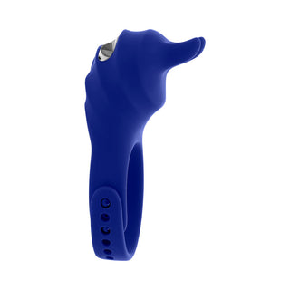 Zero Tolerance Adjustable Vibrating Cock Ring with Remote - Rechargeable Silicone in Blue