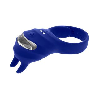 Zero Tolerance Adjustable Vibrating Cock Ring with Remote - Rechargeable Silicone in Blue