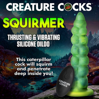 Creature Cocks Squirmer Thrusting & Vibrating Silicone Dildo - Horny Stoner