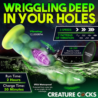 Creature Cocks Squirmer Thrusting & Vibrating Silicone Dildo - Horny Stoner
