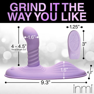 INMI Thrust 'N' Grind Thrusting & Vibrating with Remote Silicone Grinder - Horny Stoner