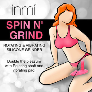 INMI Spin 'N' Grind Rotating & Vibrating Silicone Grinder - Horny Stoner
