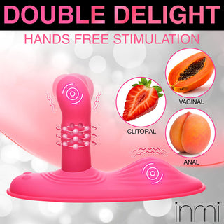 INMI Spin 'N' Grind Rotating & Vibrating Silicone Grinder - Horny Stoner