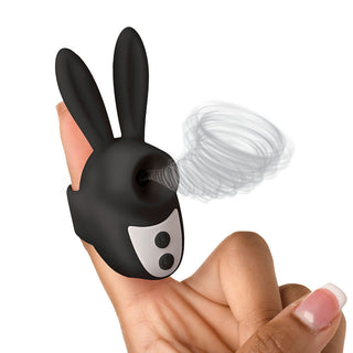 Shegasm Sucky Bunny Clit Stimulator Black - Horny Stoner