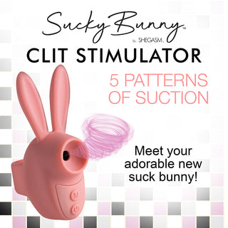 Shegasm Sucky Bunny Clit Stimulator Pink - Horny Stoner