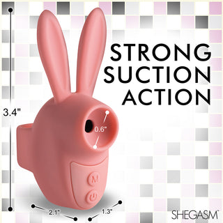 Shegasm Sucky Bunny Clit Stimulator Pink - Horny Stoner