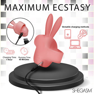 Shegasm Sucky Bunny Clit Stimulator Pink - Horny Stoner