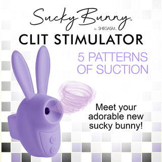 Shegasm Sucky Bunny Clit Stimulator Purple - Horny Stoner