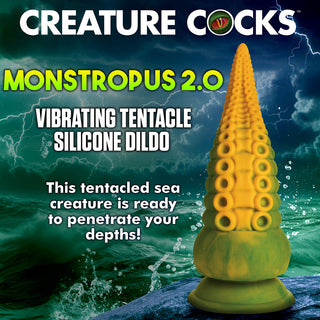 Creature Cocks Monstropus 2.0 Vibrating Tentacle Silicone Dildo - Horny Stoner