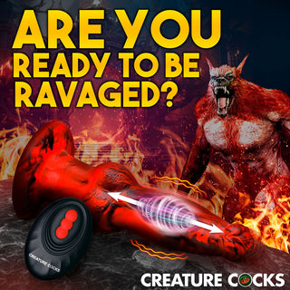 Creature Cocks Hell Wolf Thrusting & Vibrating Silicone Dildo - Horny Stoner