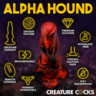 Creature Cocks Hell Wolf Thrusting & Vibrating Silicone Dildo - Horny Stoner