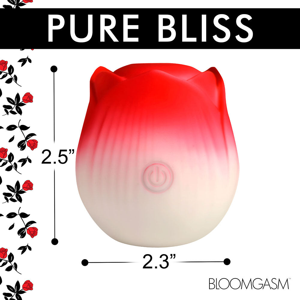 Bloomgasm Pulsing Petals Throbbing Rose Stimulator Red - Horny Stoner