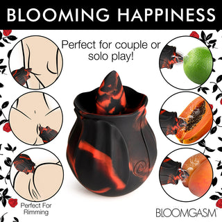 Bloomgasm Black Kiss Rimming Rose - G-Spot Vibrator