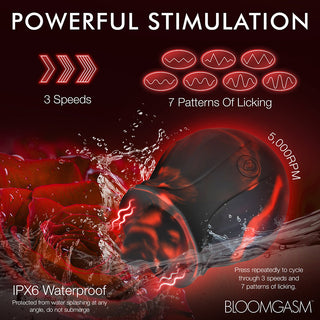 Bloomgasm Black Kiss Rimming Rose - G-Spot Vibrator