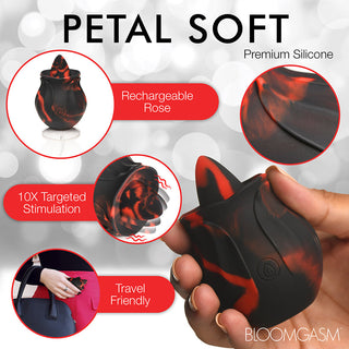 Bloomgasm Black Kiss Rimming Rose - G-Spot Vibrator