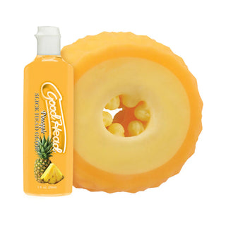 GoodHead Pineapple Blowjob Set Open Ended Stroker and Pineapple Flavored Glide