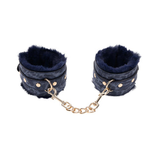 Sportsheets Sex & Mischief Cougar Fur Handcuffs - Horny Stoner
