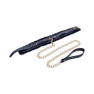 Sportsheets Sex & Mischief Cougar Fur Collar & Leash - Horny Stoner